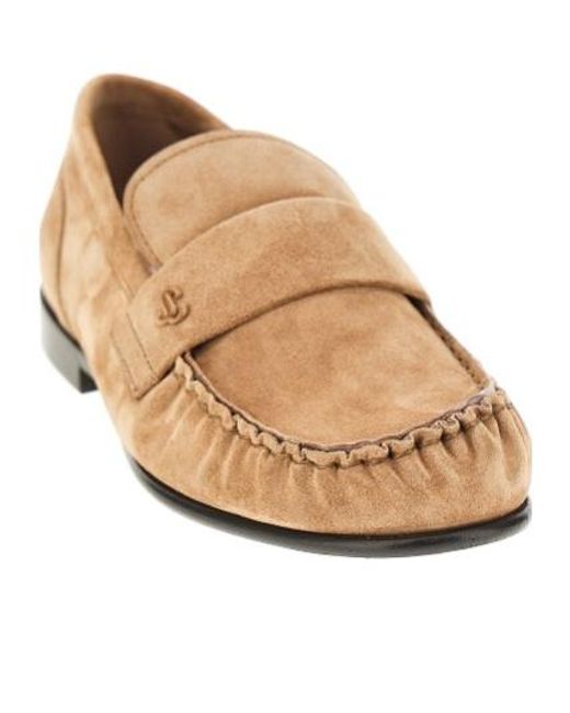 Jimmy Choo Natural Flat Loafers