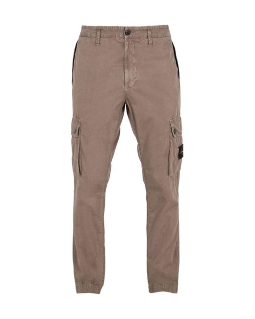 Stone Island Gray Slim-Fit Cargo Trousers for men