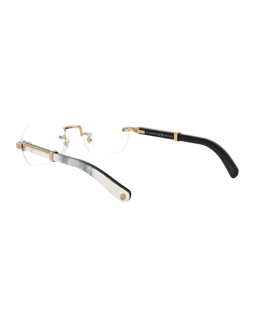 Cartier White Rectangular Frame Glasses for men