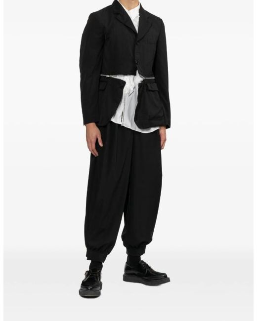 Comme des Garçons Black Zipper Detail Suit Jacket for men