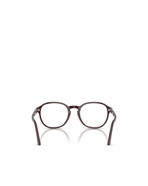 Persol White Geometric Flat Mirror for men