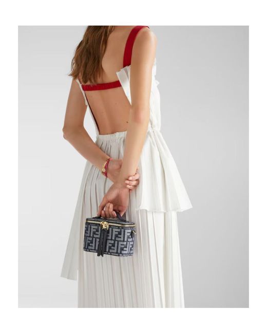 Fendi Multicolor Vanity Ff Jacquard Mini Shoulder Bag