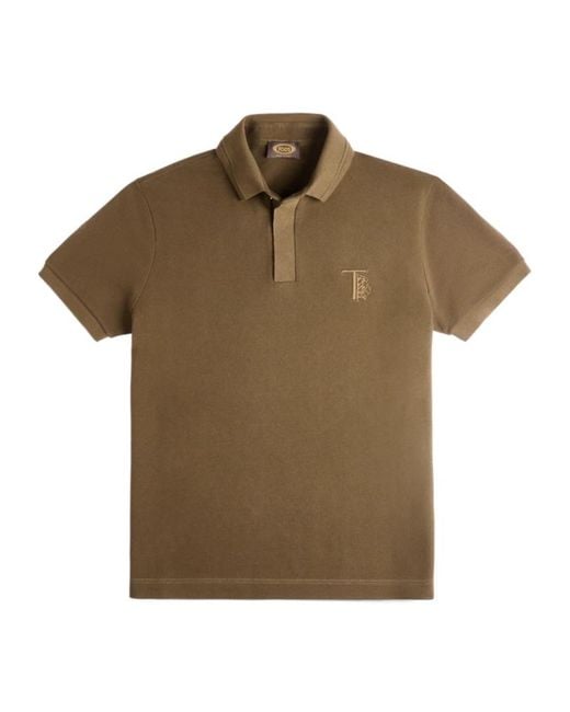 Tod's Brown Short-Sleeve Polo Shirt for men