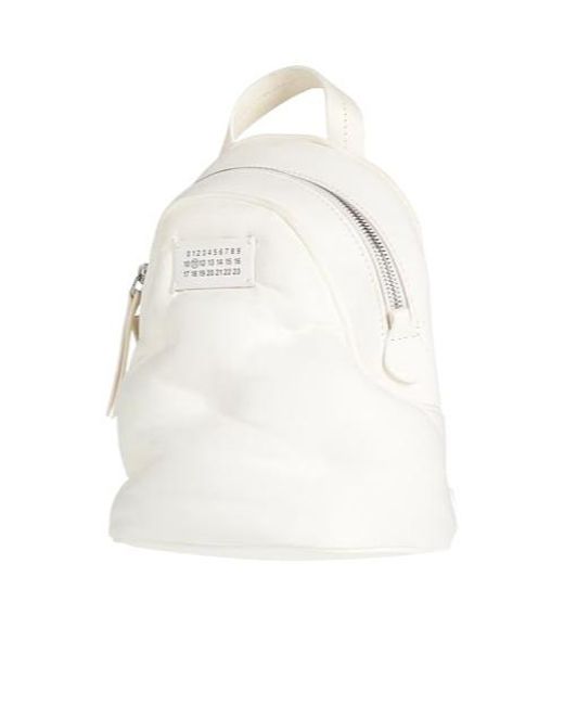 Maison Margiela White Logo Backpack