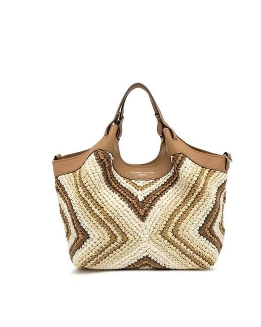 Gianni Chiarini Metallic Dua Woven Shoulder Bag