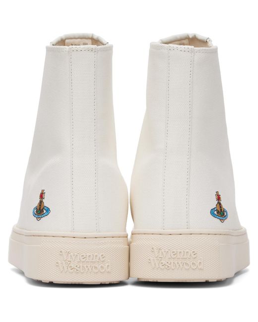 Vivienne Westwood Natural High-Top Lace-Up Sneakers