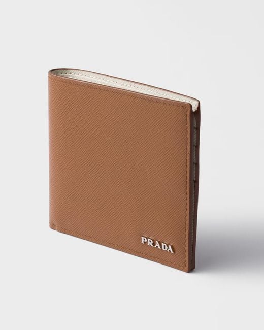 Prada Brown Saffiano Leather Wallet for men