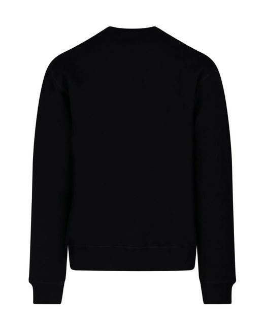DSquared² Black Logo Printed Crewneck Sweatshirt for men