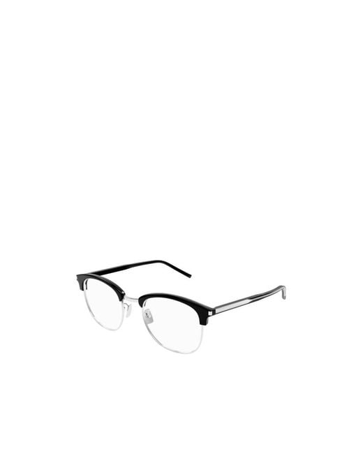 Saint Laurent White Eyewear Round Frame Glasses for men