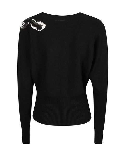 ERMANNO FIRENZE Black Long-Sleeve Knit Top