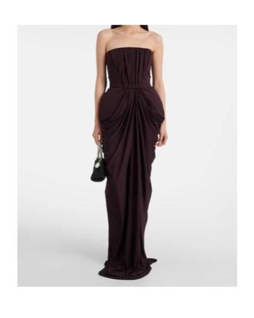 Stella McCartney Purple Strapless Crêpe Jersey Gown