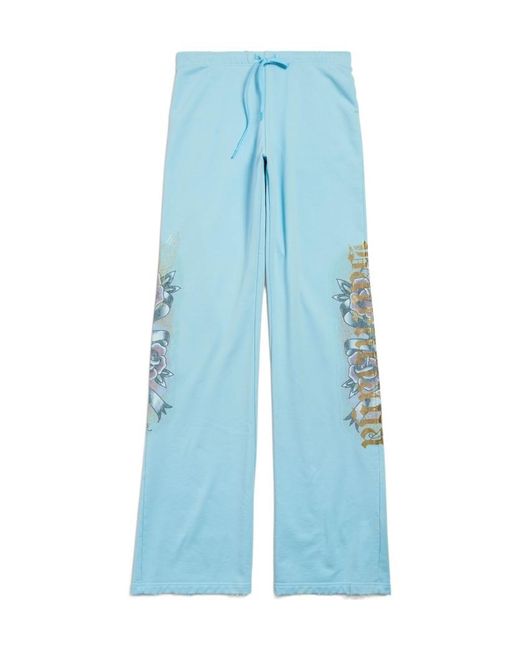 Balenciaga Blue Graphic Flare Pants