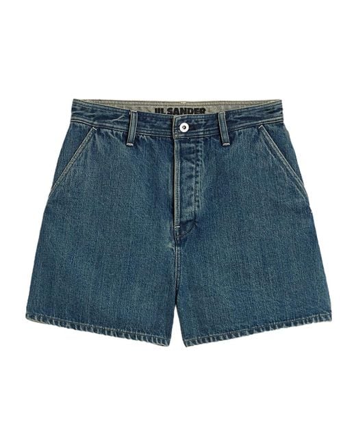 Jil Sander Blue Denim Shorts