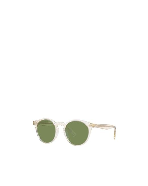 Oliver Peoples Green Romare Round-Frame Sunglasses for men
