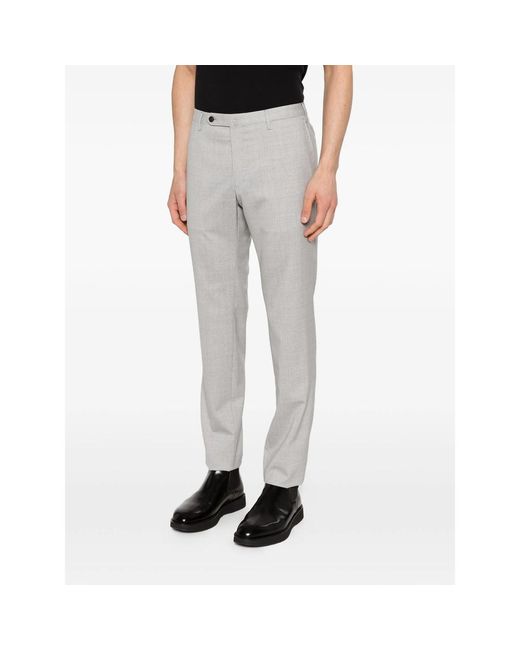 Incotex Gray Button-Fastening Trousers for men