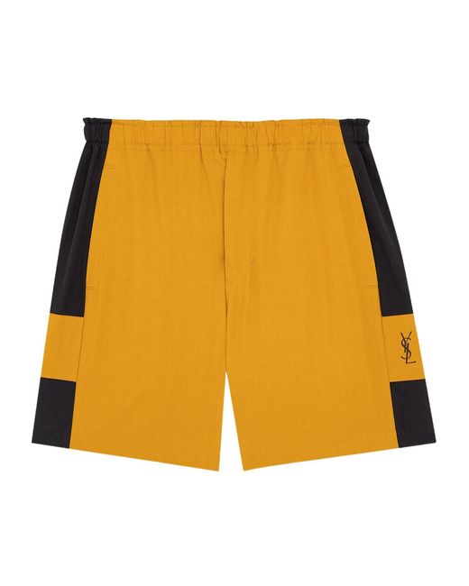 Saint Laurent Yellow Cotton Casandre Shorts