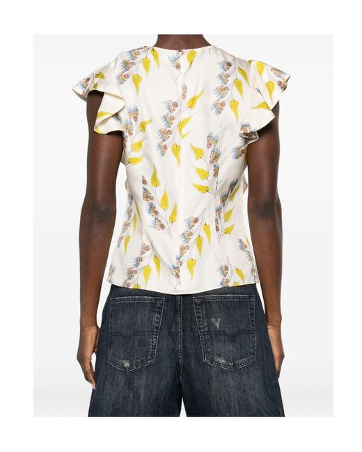 Ulla Johnson Metallic Botanical Top