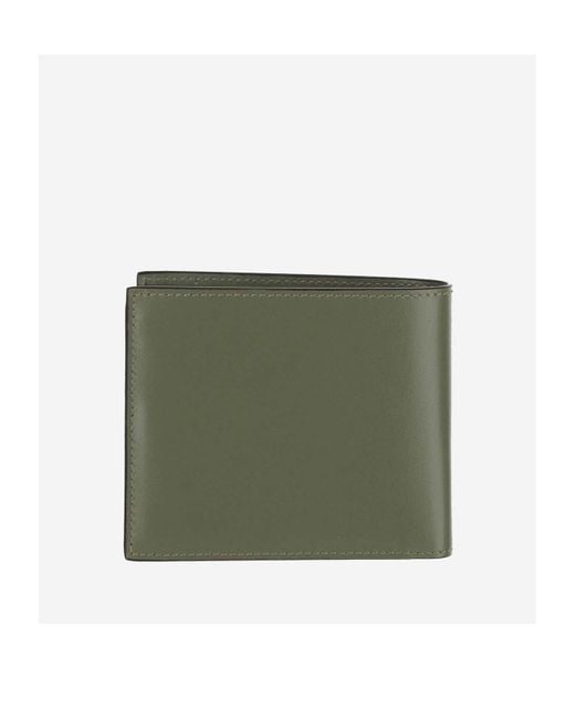 Montblanc Green Logo Stud Bi-Fold Wallet for men