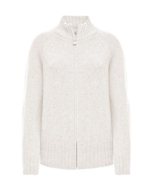 Malo White Zip Raglan Bomber