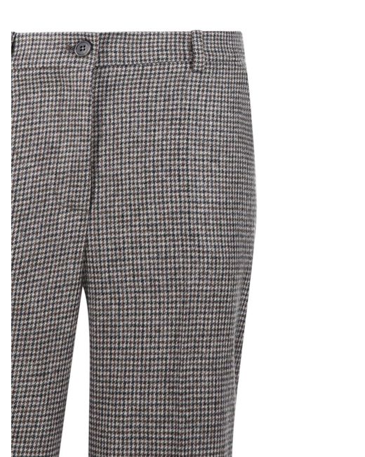 P.A.R.O.S.H. Gray Checked Trousers