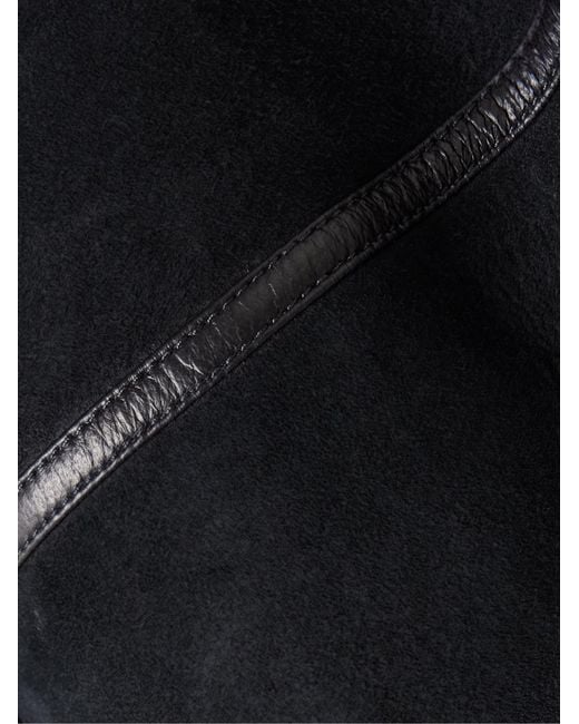 Totême Black Long Sleeve Leather Jacket