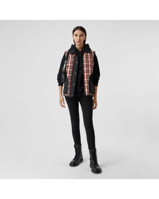 Burberry Multicolor Quilted Tartan Puffer Gilet