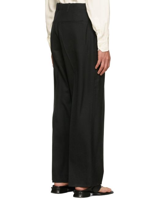 Our Legacy Black Pleated Pants for men