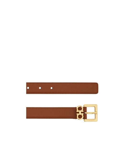 Ferragamo Brown Ferragamo Donna 25Mm Gancini Belt