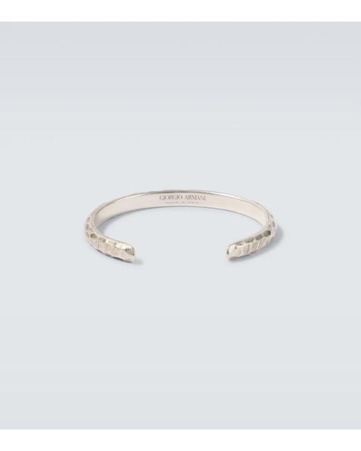 Giorgio Armani White Cuff Bracelet for men