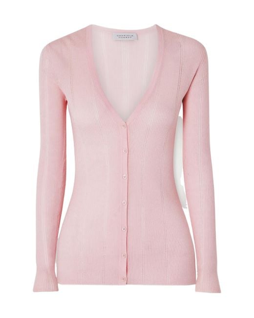 Gabriela Hearst Pink Long-Sleeved Cardigan