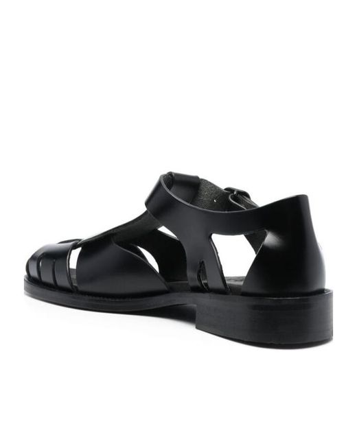 Hereu Black Pesca T-Bar Strap Sandals