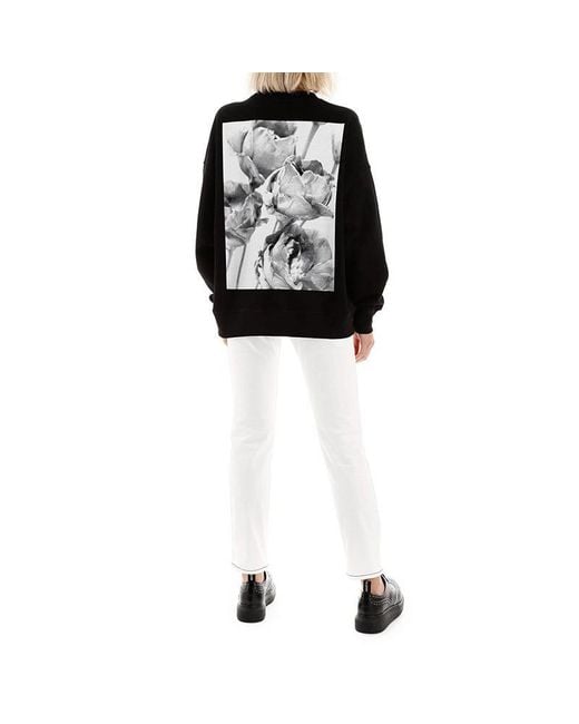McQueen Black Pattern Round-Necked Sweater