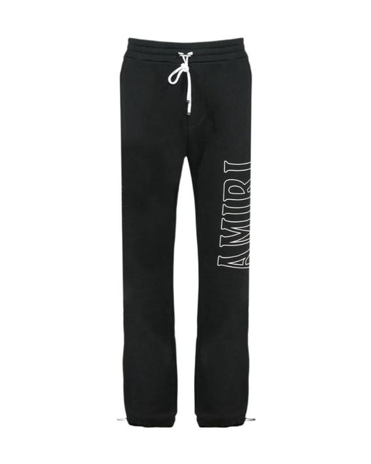 Amiri Black Logo-Print Track Pants for men