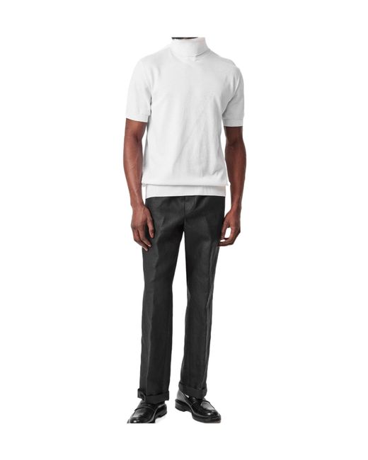 Dolce & Gabbana White Knit Short-Sleeve Top for men