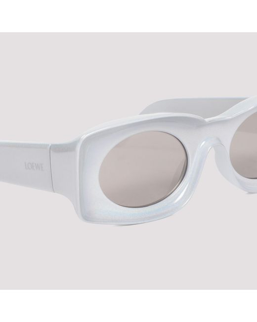 Loewe White Paula's Ibiza Original Rectangular Frame Sunglasses for men
