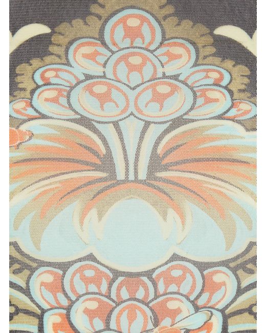 Etro Green Mesh Printed Top