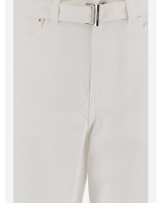 Sacai White Belt Loop Jeans