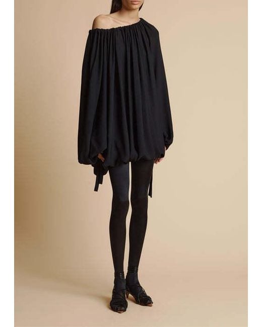 Khaite Black Nash Draped Blouse