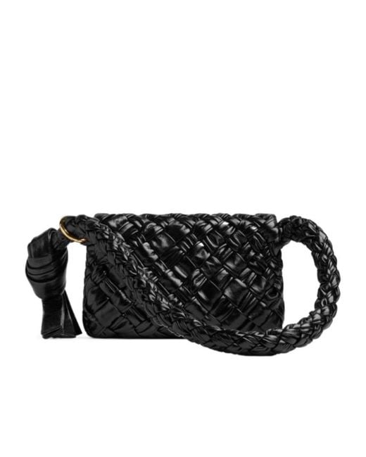 Bottega Veneta Black Kalimero Citta Shoulder Bag
