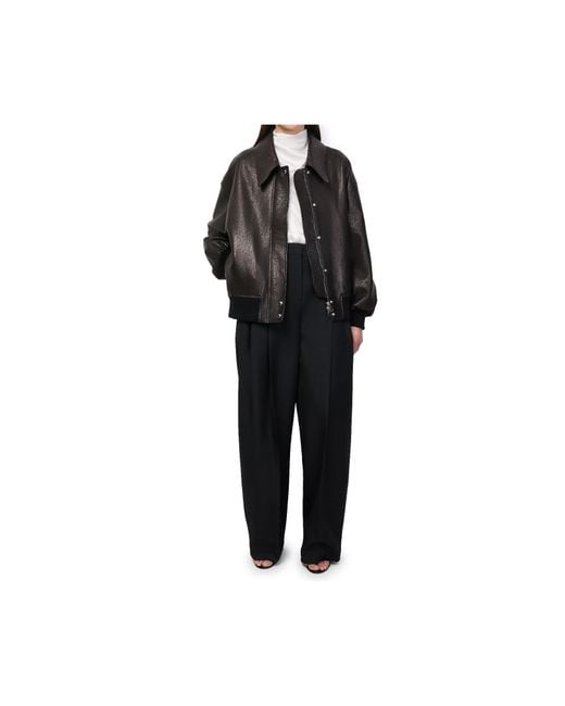 Khaite Black Shelman Leather Jacket