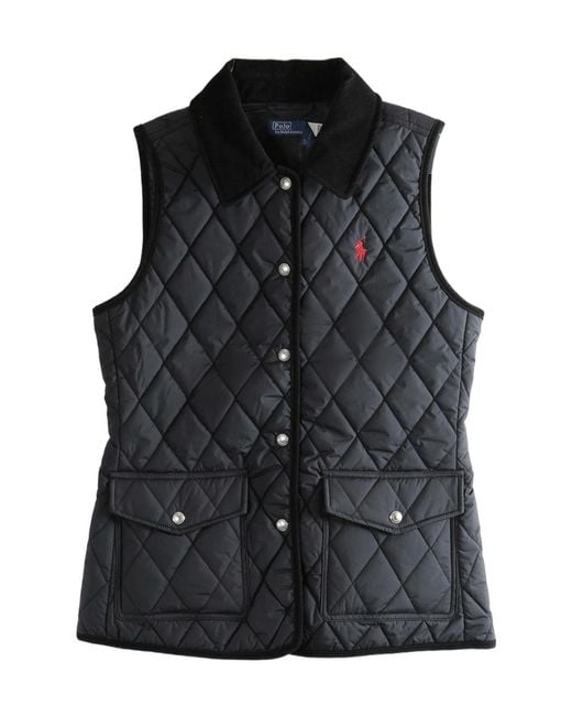 Polo Ralph Lauren Black Corduroy Quilted Gilet