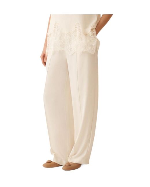 Fabiana Filippi White Elastic Waist Casual Pants