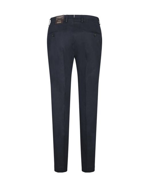 Incotex Blue Tapered Wool Pants for men