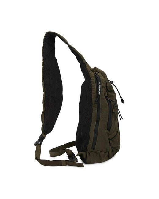 C P Company Green Bungee Cord Backpack for men