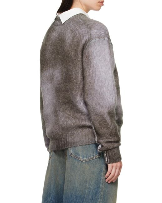 Acne Gray Sprayed Knit Jumper