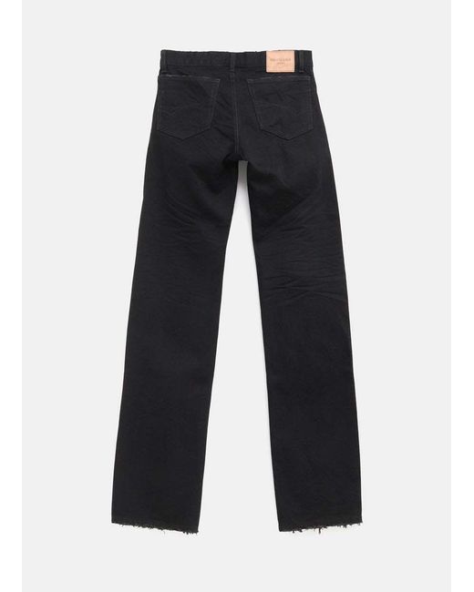 Balenciaga Black Logo Patch Fitted Low-Waisted Jeans