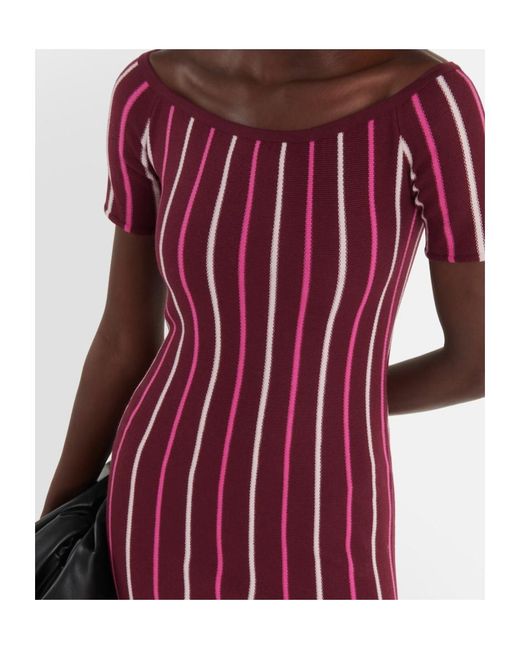 Gabriela Hearst Red Pleated Wool Maxi Dress