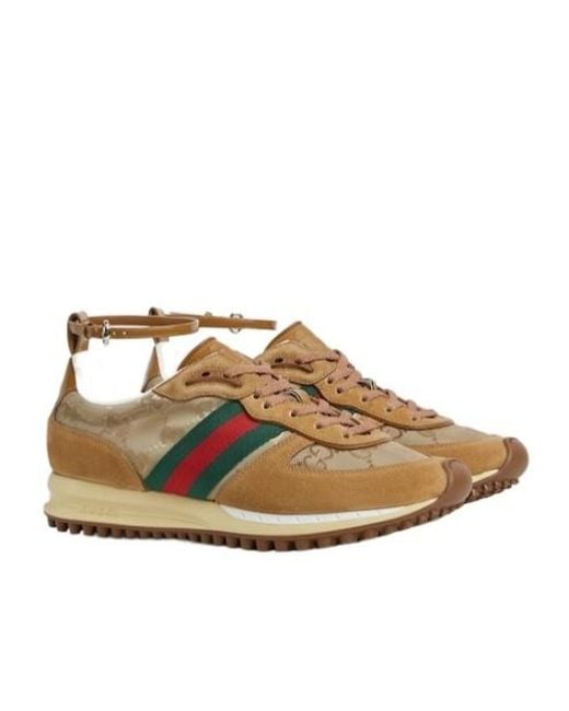 Gucci Brown Re-Motion Lace-Up Sneakers
