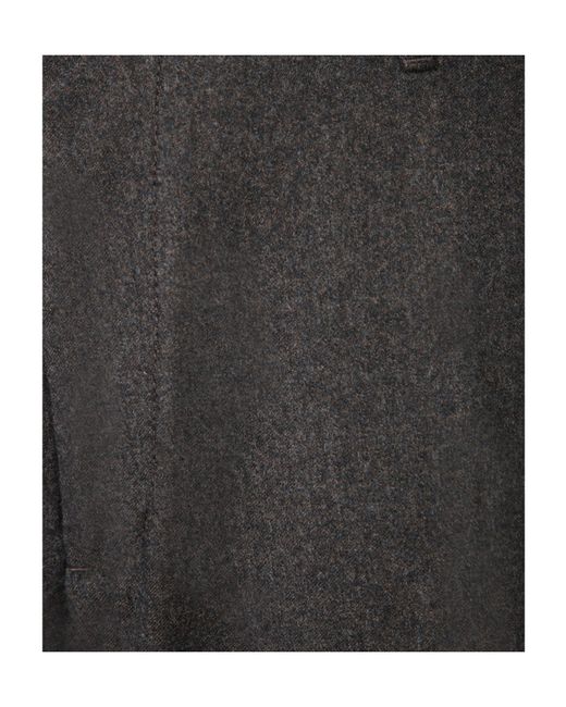 Incotex Gray Slim Fit Wool Pants for men