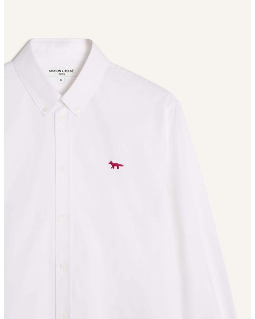 Maison Kitsuné White Maison Kitsuné Profile Fox Regular Shirt for men